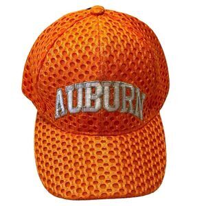 Auburn Tigers Hunter Orange Mesh Ball Cap Adjustable Strap War Eagle NWOT